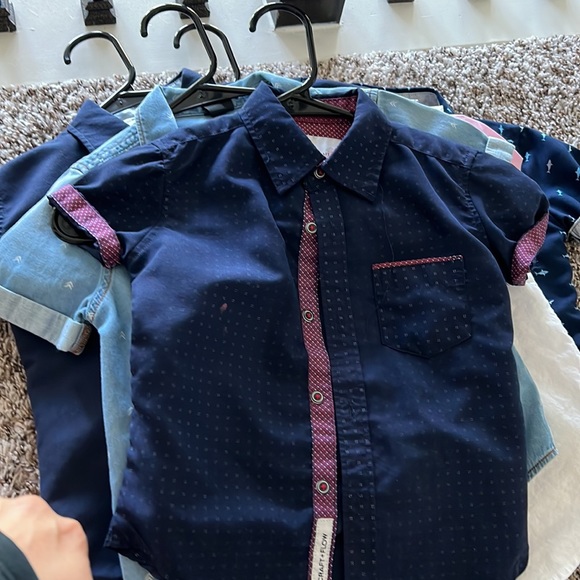 Boys size 4t lot of tops, 9 button ups, only one has a little red paint stain. - Picture 8 of 9
